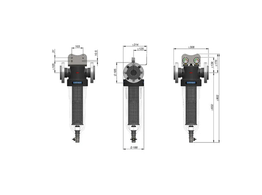 Cintropur vattenfilter NW650 Partikelfilter Cintropur 2 1/2" (DN65)