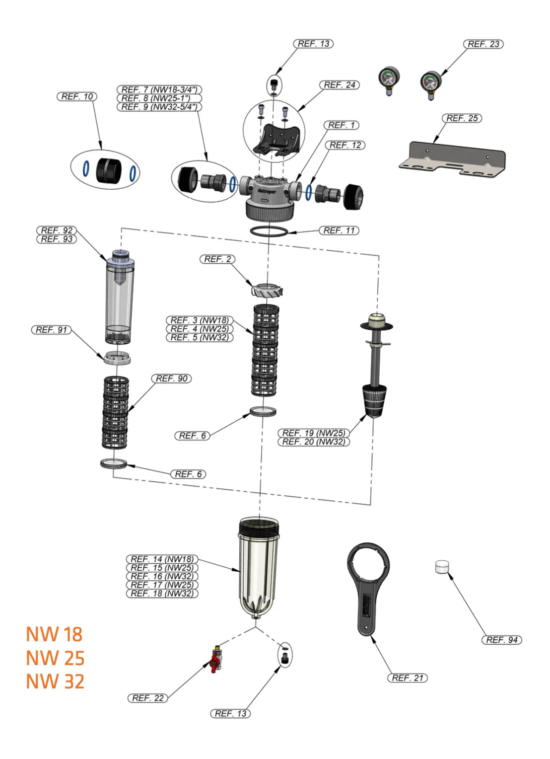Fixeringslock till Cintropur Cintropur NW18/25/32 & SL160/240